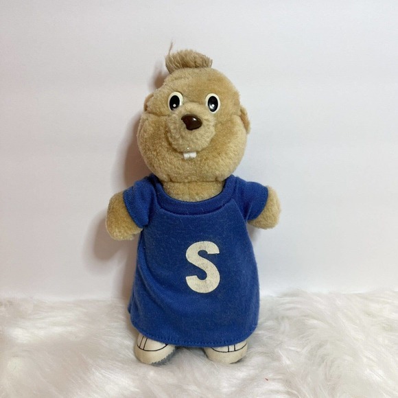 The Chipmunks Burger King SIMON Plush Stuffed Figure Doll Vintage 1987 Alvin Toy - Picture 1 of 8